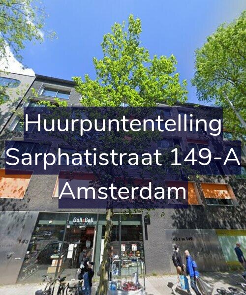 Foto gevel Huurpuntentelling voor Sarphatistraat 149-A, Amsterdam