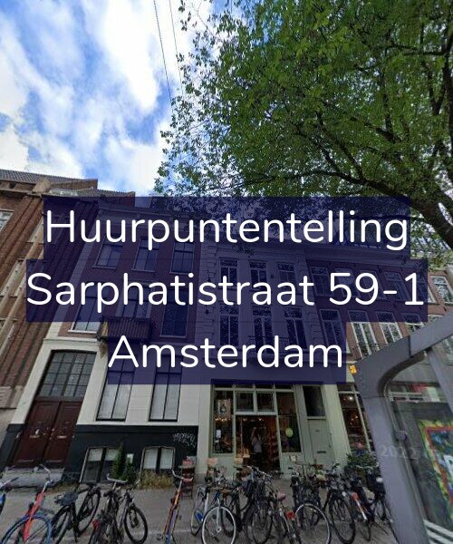 Foto gevel Huurpuntentelling voor Sarphatistraat 59-1, Amsterdam