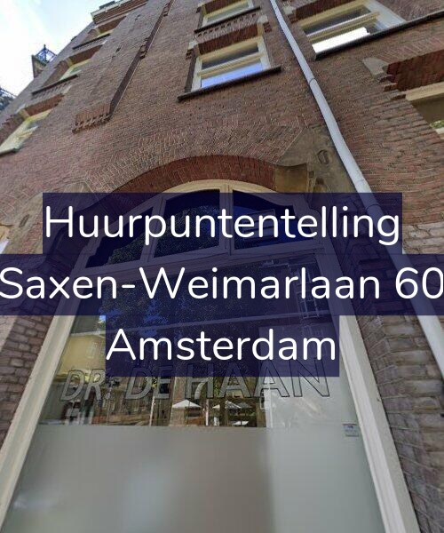Foto gevel Huurpuntentelling voor Saxen-Weimarlaan 60, Amsterdam