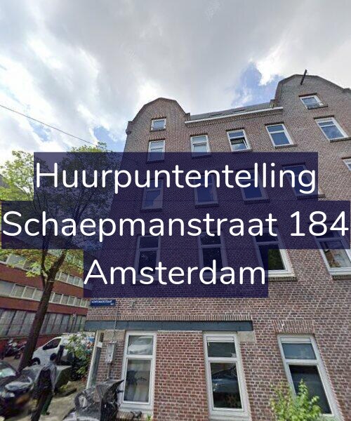 Foto gevel Huurpuntentelling voor Schaepmanstraat 184, Amsterdam
