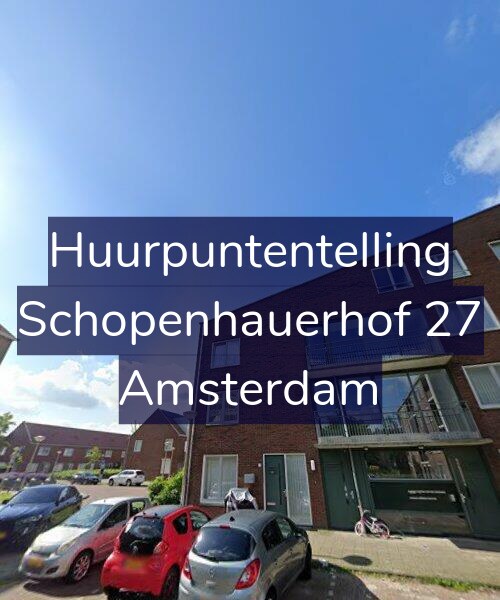 Foto gevel Huurpuntentelling voor Schopenhauerhof 27, Amsterdam