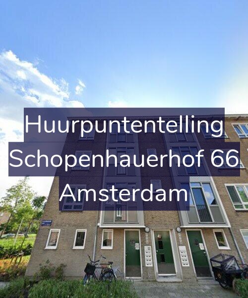 Foto gevel Huurpuntentelling voor Schopenhauerhof 66, Amsterdam
