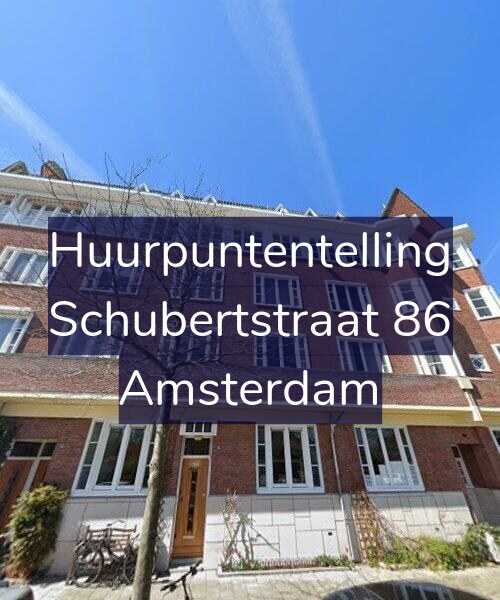 Foto gevel Huurpuntentelling voor Schubertstraat 86, Amsterdam