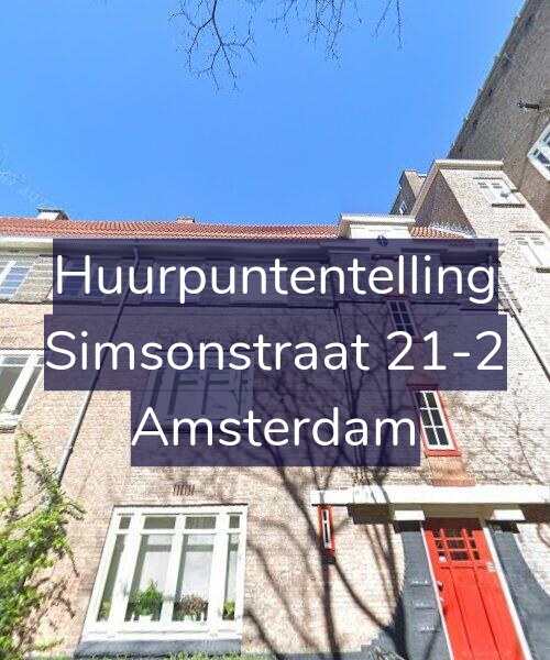 Foto gevel Huurpuntentelling voor Simsonstraat 21-2, Amsterdam