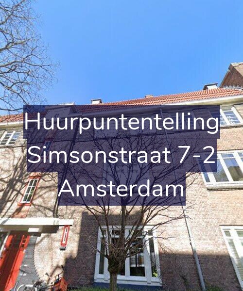 Foto gevel Huurpuntentelling voor Simsonstraat 7-2, Amsterdam
