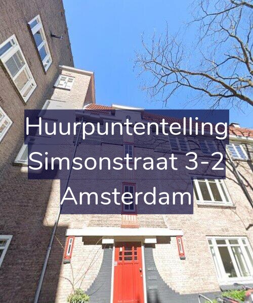 Foto gevel Huurpuntentelling voor Simsonstraat 3-2, Amsterdam