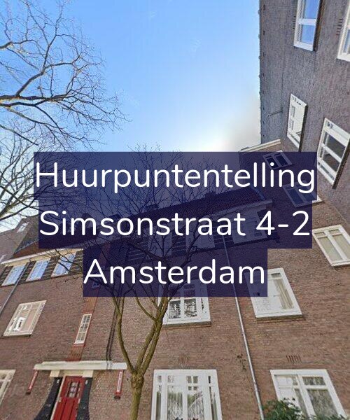 Foto gevel Huurpuntentelling voor Simsonstraat 4-2, Amsterdam