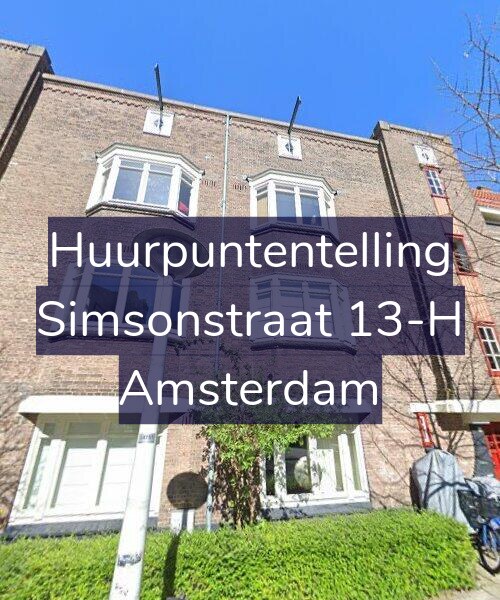 Foto gevel Huurpuntentelling voor Simsonstraat 13-H, Amsterdam
