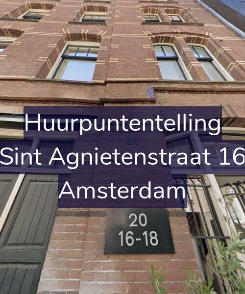 Foto gevel Huurpuntentelling voor Sint Agnietenstraat 16, Amsterdam