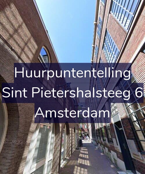 Foto gevel Huurpuntentelling voor Sint Pietershalsteeg 6, Amsterdam