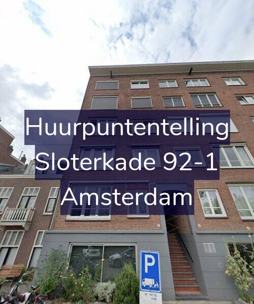 Foto gevel Huurpuntentelling voor Sloterkade 92-1, Amsterdam