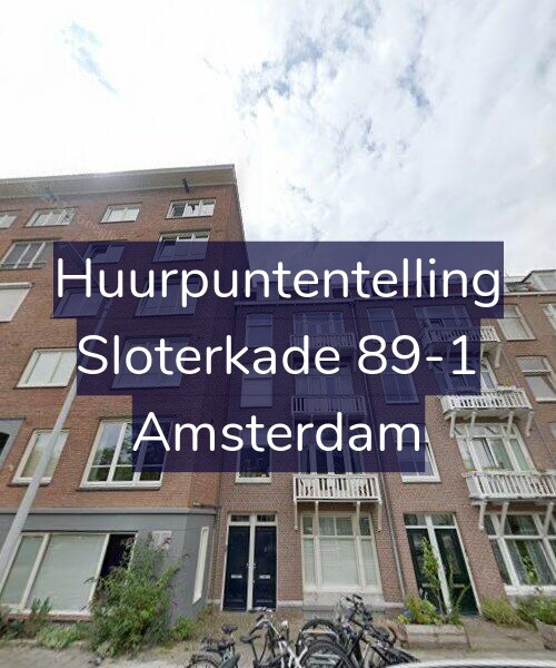 Foto gevel Huurpuntentelling voor Sloterkade 89-1, Amsterdam