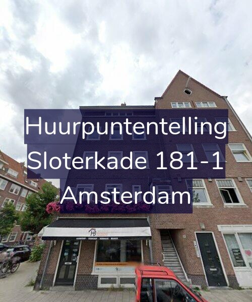Foto gevel Huurpuntentelling voor Sloterkade 181-1, Amsterdam