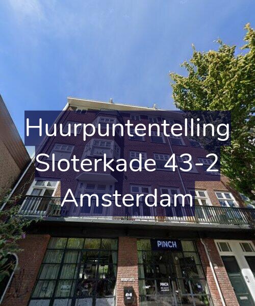 Foto gevel Huurpuntentelling voor Sloterkade 43-2, Amsterdam