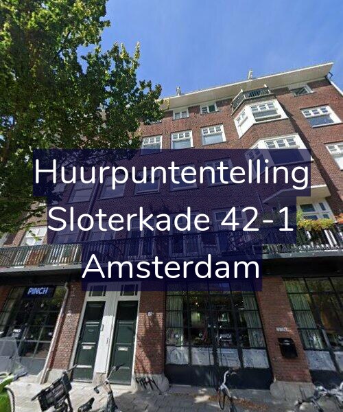 Foto gevel Huurpuntentelling voor Sloterkade 42-1, Amsterdam