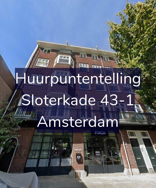 Foto gevel Huurpuntentelling voor Sloterkade 43-1, Amsterdam