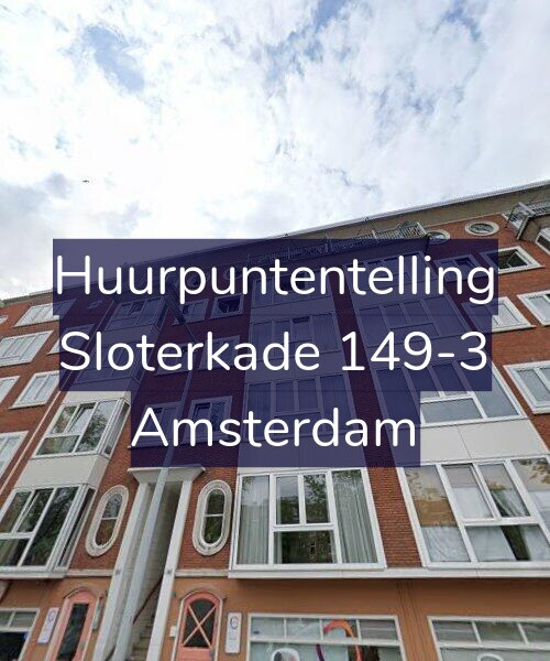 Foto gevel Huurpuntentelling voor Sloterkade 149-3, Amsterdam