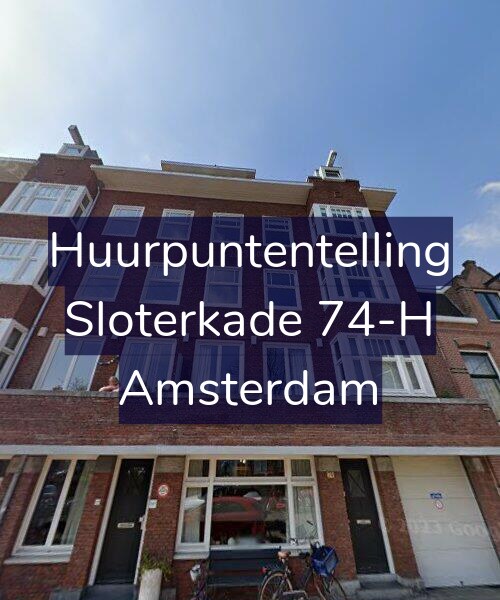 Foto gevel Huurpuntentelling voor Sloterkade 74-H, Amsterdam