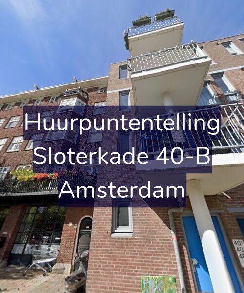 Foto gevel Huurpuntentelling voor Sloterkade 40-B, Amsterdam
