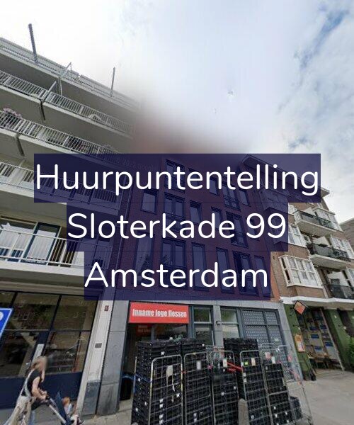 Foto gevel Huurpuntentelling voor Sloterkade 99, Amsterdam