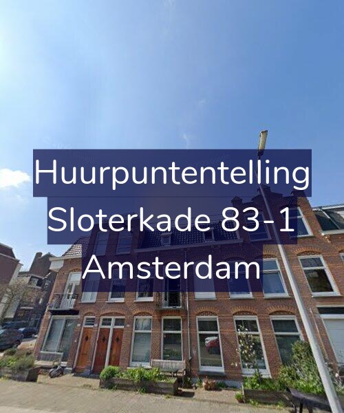 Foto gevel Huurpuntentelling voor Sloterkade 83-1, Amsterdam