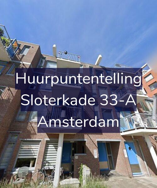 Foto gevel Huurpuntentelling voor Sloterkade 33-A, Amsterdam