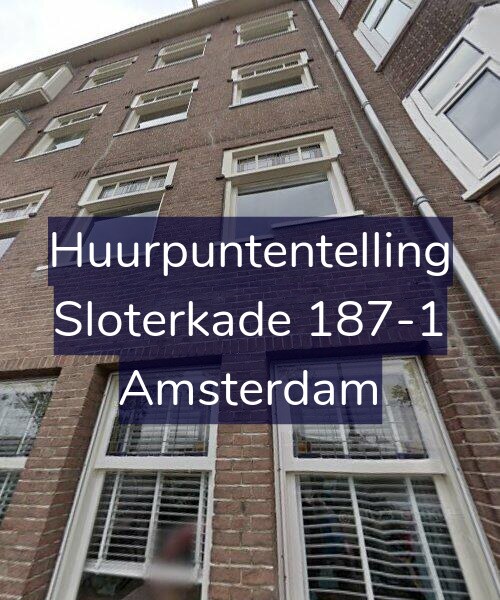Foto gevel Huurpuntentelling voor Sloterkade 187-1, Amsterdam