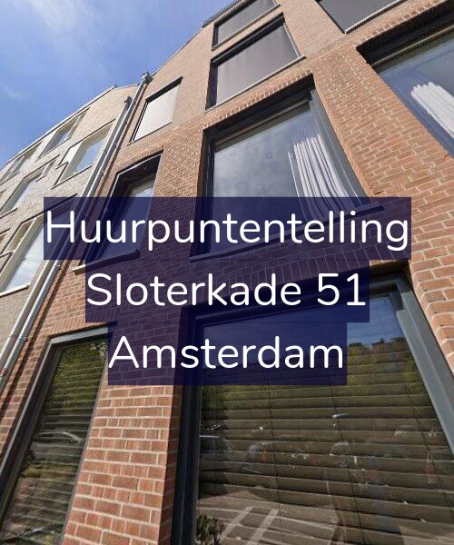 Foto gevel Huurpuntentelling voor Sloterkade 51, Amsterdam