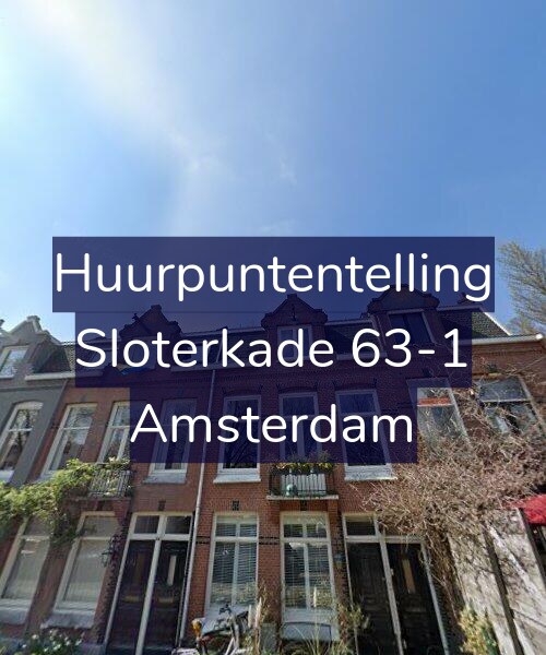Foto gevel Huurpuntentelling voor Sloterkade 63-1, Amsterdam