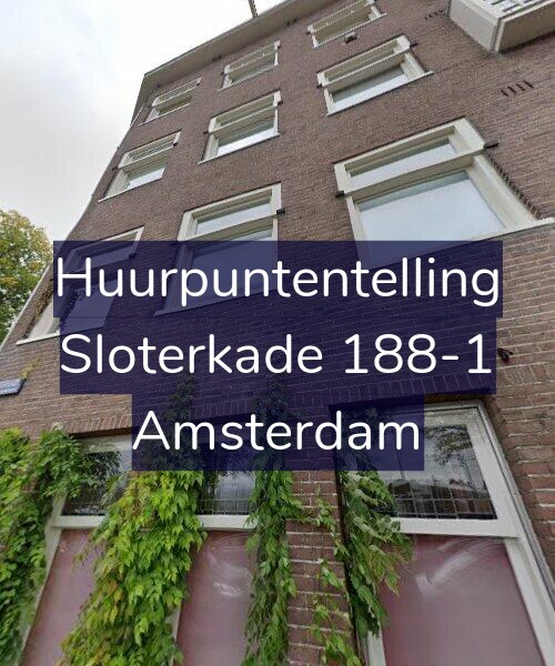 Foto gevel Huurpuntentelling voor Sloterkade 188-1, Amsterdam