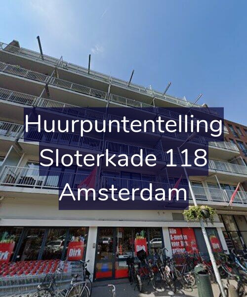 Foto gevel Huurpuntentelling voor Sloterkade 118, Amsterdam