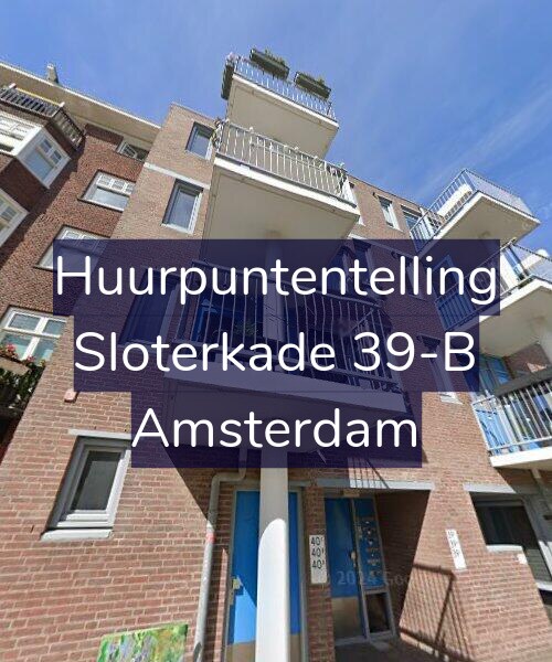 Foto gevel Huurpuntentelling voor Sloterkade 39-B, Amsterdam