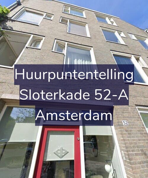 Foto gevel Huurpuntentelling voor Sloterkade 52-A, Amsterdam