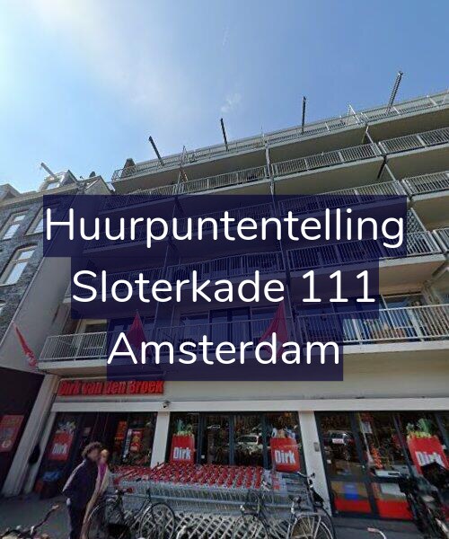 Foto gevel Huurpuntentelling voor Sloterkade 111, Amsterdam