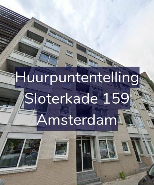 Foto gevel Huurpuntentelling voor Sloterkade 159, Amsterdam