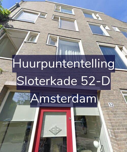 Foto gevel Huurpuntentelling voor Sloterkade 52-D, Amsterdam