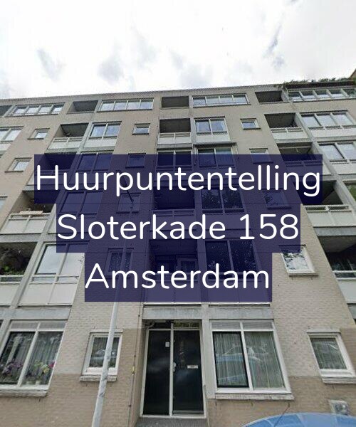 Foto gevel Huurpuntentelling voor Sloterkade 158, Amsterdam