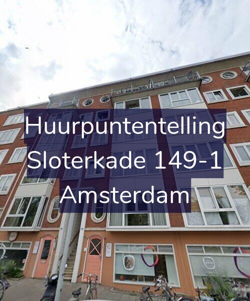 Foto gevel Huurpuntentelling voor Sloterkade 149-1, Amsterdam