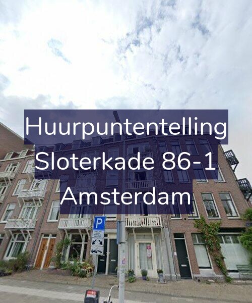 Foto gevel Huurpuntentelling voor Sloterkade 86-1, Amsterdam