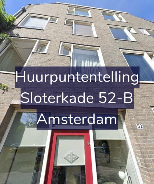 Foto gevel Huurpuntentelling voor Sloterkade 52-B, Amsterdam