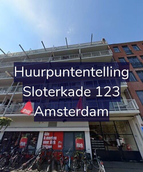 Foto gevel Huurpuntentelling voor Sloterkade 123, Amsterdam