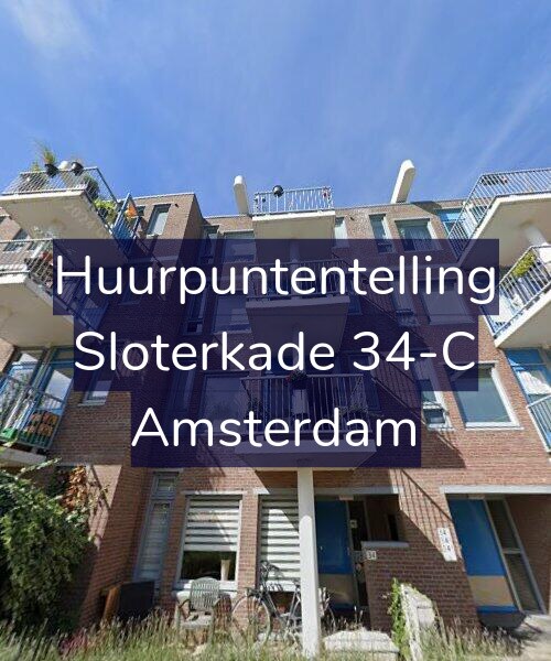 Foto gevel Huurpuntentelling voor Sloterkade 34-C, Amsterdam