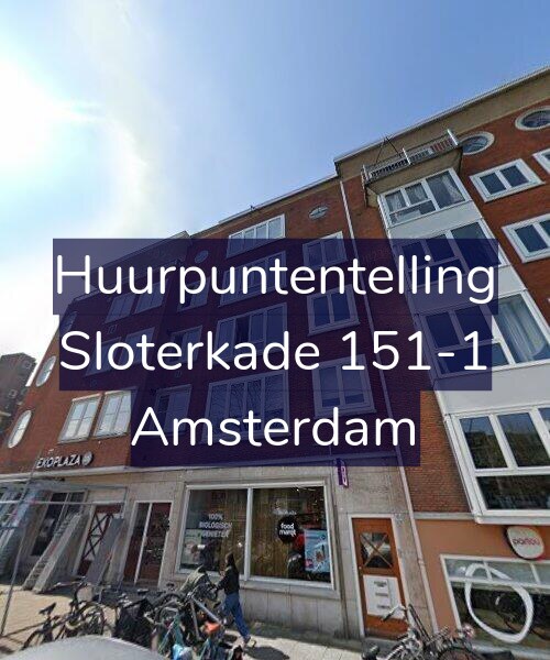 Foto gevel Huurpuntentelling voor Sloterkade 151-1, Amsterdam