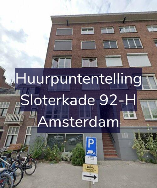 Foto gevel Huurpuntentelling voor Sloterkade 92-H, Amsterdam