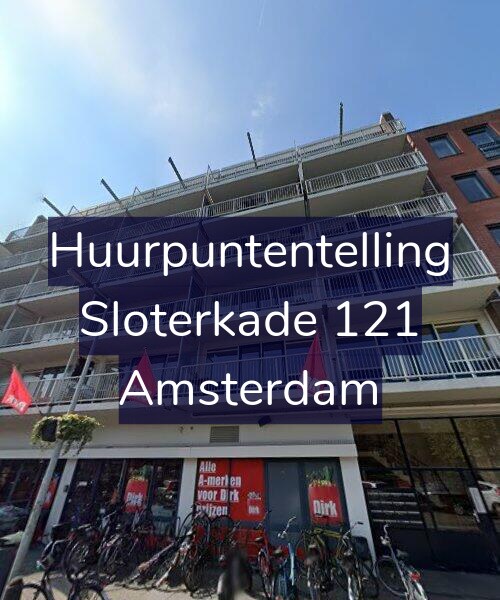 Foto gevel Huurpuntentelling voor Sloterkade 121, Amsterdam