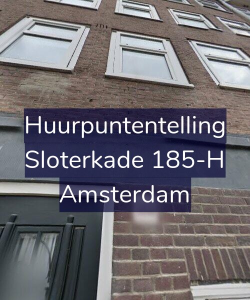 Foto gevel Huurpuntentelling voor Sloterkade 185-H, Amsterdam