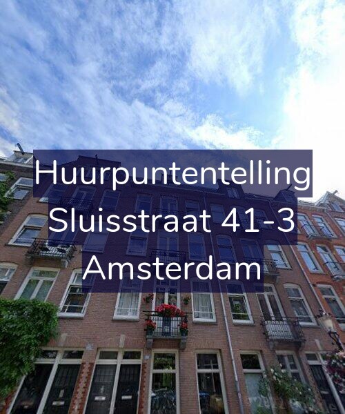 Foto gevel Huurpuntentelling voor Sluisstraat 41-3, Amsterdam