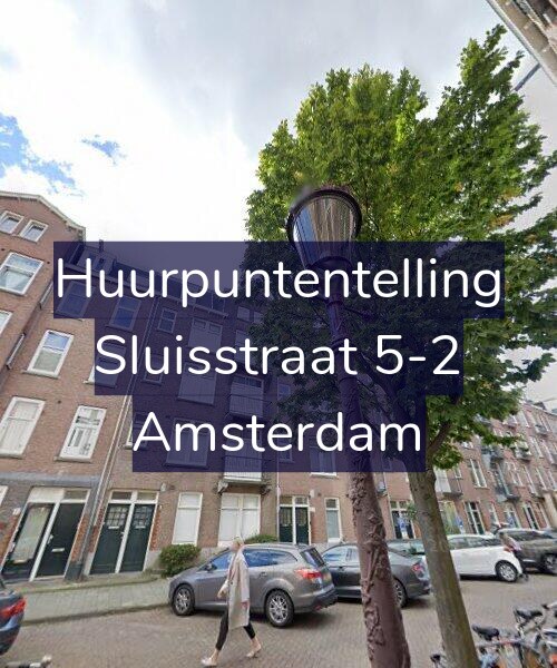 Foto gevel Huurpuntentelling voor Sluisstraat 5-2, Amsterdam