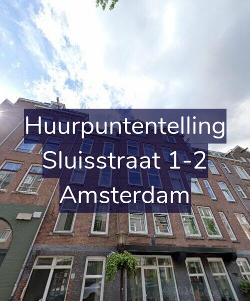 Foto gevel Huurpuntentelling voor Sluisstraat 1-2, Amsterdam
