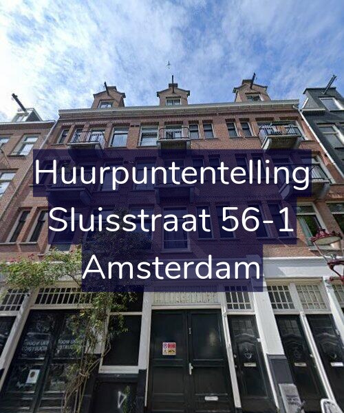 Foto gevel Huurpuntentelling voor Sluisstraat 56-1, Amsterdam